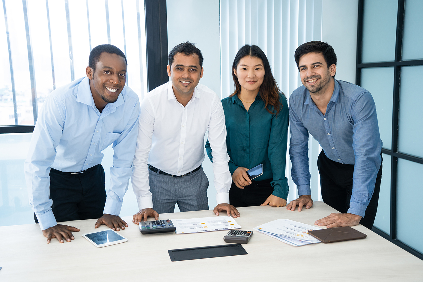 business people having